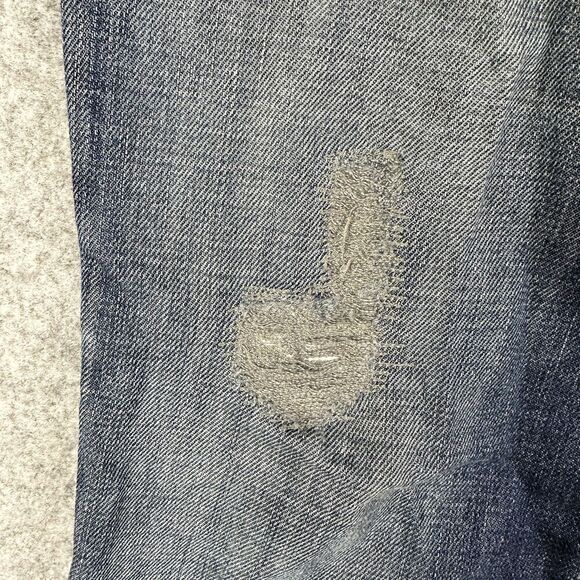 Eddie Bauer Jeans Womens 12 Modern Straight Aztec Embroidered Distressed Denim - Picture 5 of 16